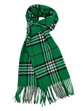 Cashmere Feel Pattern Scarf Green 12-pack C07-17