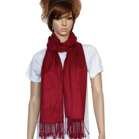 Solid Pashmina Burgundy Dozen (12 pcs)