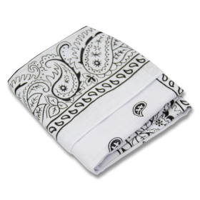 Paisley Bandanas PB2001 White - 12 Pieces