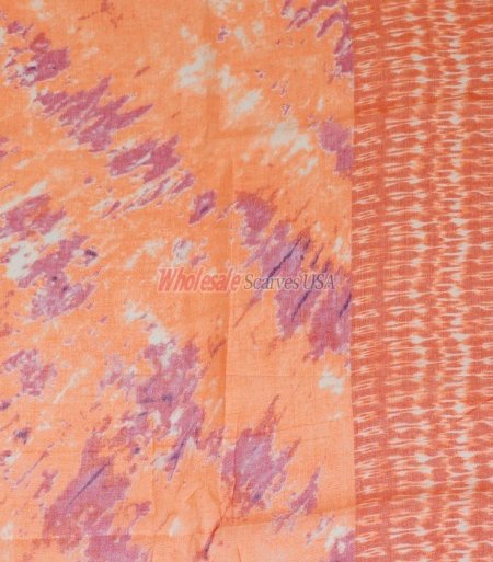 (image for) Premium Pattern Print Scarf Orange