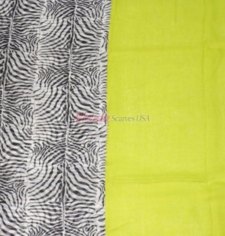 (image for) Premium Infinity Print Scarf S0111 Green