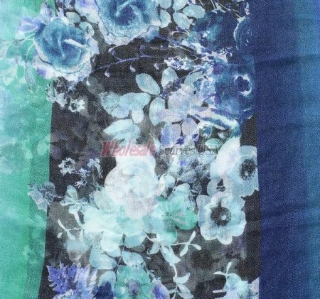 (image for) Premium flower print scarf #s0674-2
