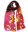 (image for) Premium Floral Print Scarf S0009 Coffee