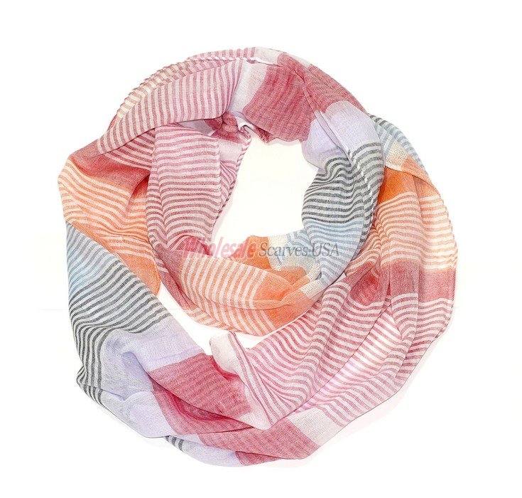 (image for) Premium Infinity Print Scarf S0029 Pink