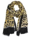 (image for) Premium Leopard Print Shawl S0057 Yellow