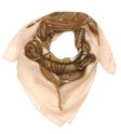 (image for) Premium Wool Blend Print Scarf S0106 Brown