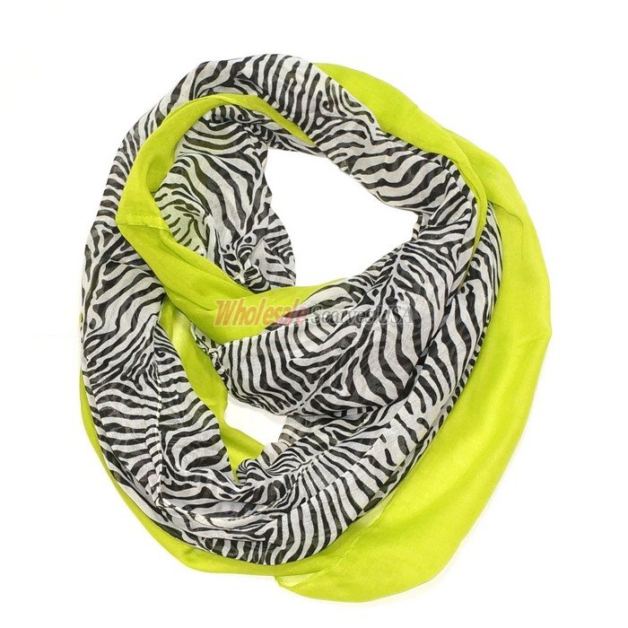 (image for) Premium Infinity Print Scarf S0111 Green