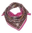 (image for) Premium Wool Blend Print Scarf S0136 Pink