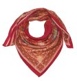 (image for) Premium Wool Blend Print Scarf S0136 Red
