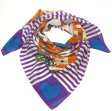 (image for) Premium Wool Blend Print Scarf S0145 Purple