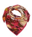 (image for) Premium Wool Blend Print Scarf S0146 Hot Pink