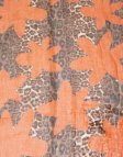 (image for) Premium Leopard Print Shawl S0160 Orange Red