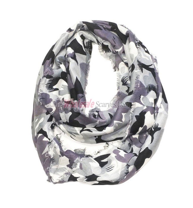 (image for) Premium Infinity Print Scarf S0179 Puprle