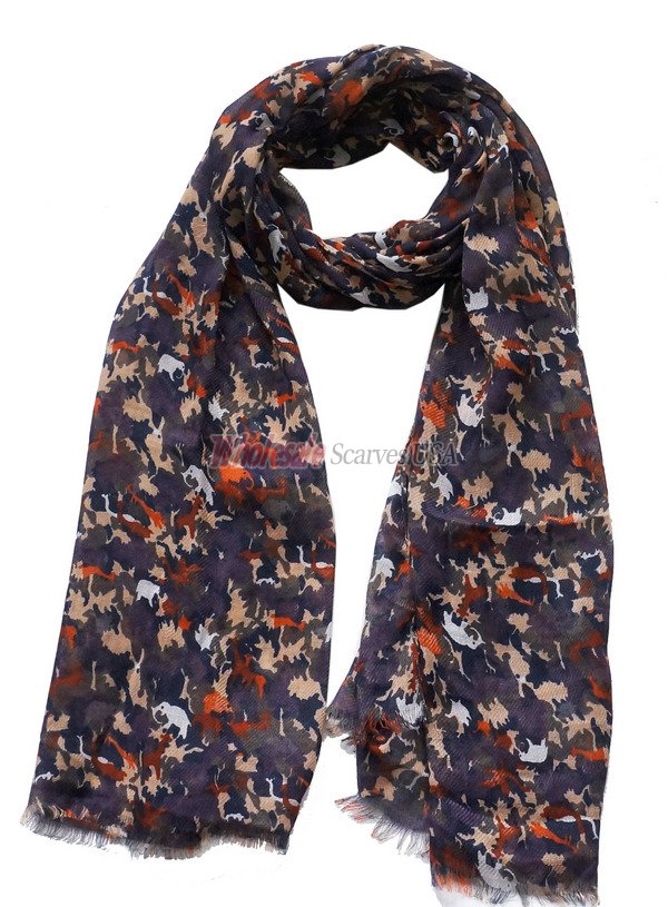 (image for) Premium animal print scarf # s0613-1