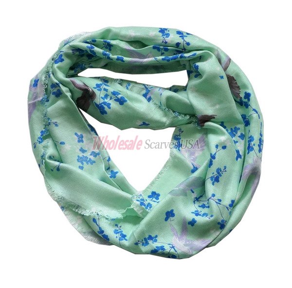 (image for) Infinity flower print scarf#s0626-2