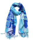 (image for) Premium flower print scarf #s0634-2