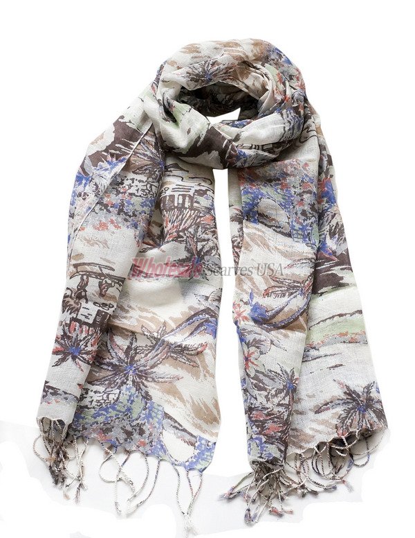 (image for) Premium other print scarf #s0658-1