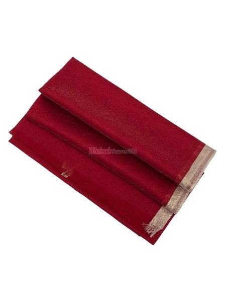 (image for) Gold Zari Border Shawl 12-pack Red