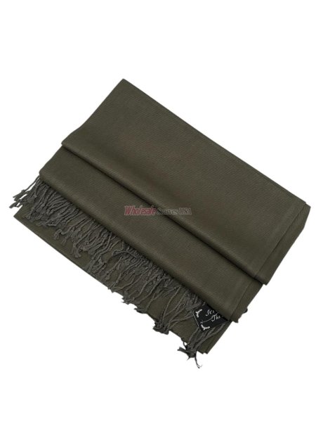 (image for) Solid Pashmina Army Green