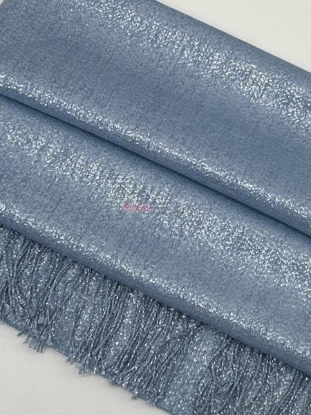 (image for) Glitter Pashmina Shawl Light Blue/Silver