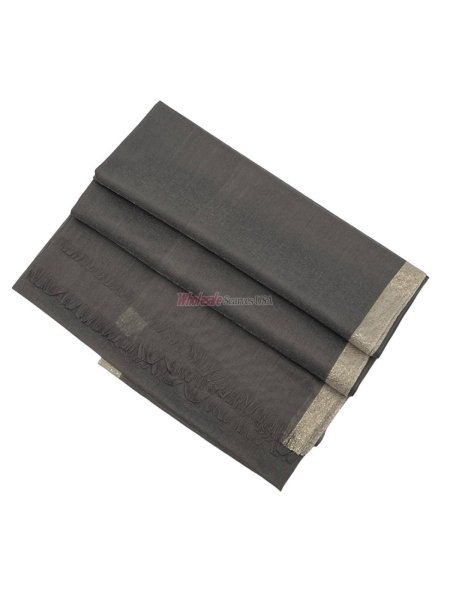 (image for) Gold Zari Border Shawl 12-pack Grey