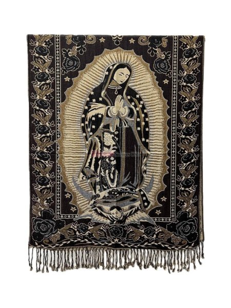 (image for) Virgin Mary Pattern Pashmina 1 DZ, Asst. Color NY23203