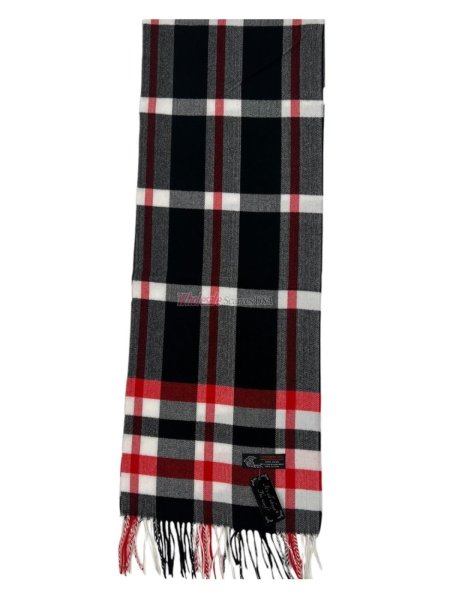 (image for) Cashmere Feel Plaid Scarf 12-pack Black/Red/White