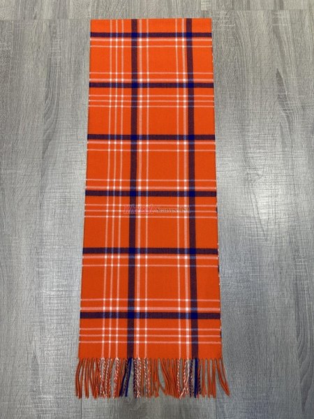 (image for) Cashmere Feel Plaid Scarf 12-pack Orange/Blue/White