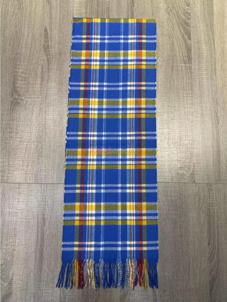 (image for) Cashmere Feel Plaid Scarf 12-pack Blue/Yellow/Red/White SW-55