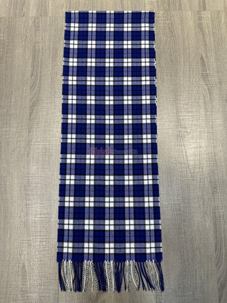 (image for) Cashmere Feel Plaid Scarf 12-pack Blue/White/Black