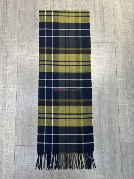 (image for) Cashmere Feel Plaid Scarf 12-pack Charcoal/Navy/Yellow