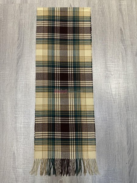 (image for) Cashmere Feel Plaid Scarf 12-pack Brown Multi