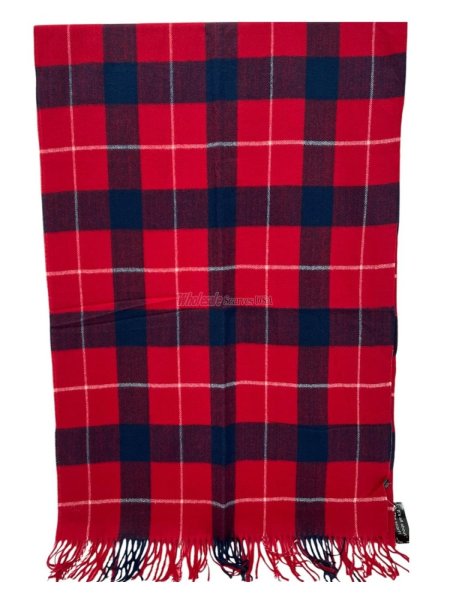 (image for) Giant Check Shawl Red/Navy