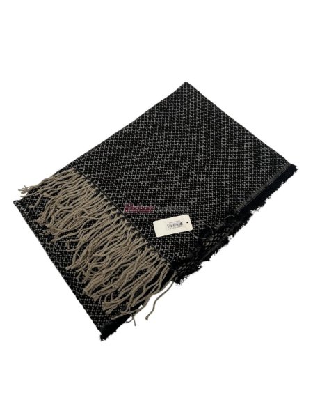 (image for) Woven Cashmere Feel Shawl Black