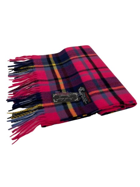 (image for) Plaid Cashmere Feel Scarf 12-pack Pink/Navy/Yellow CSW15