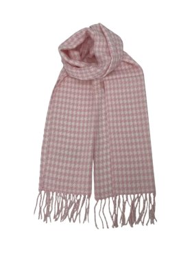 Cashmere Feel Pattern Scarf Pink/White 12-pack Cashmere Feel Pattern Scarf Pink/White 12-pack