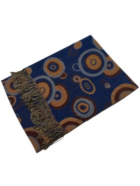 Circle Design Scarf Royal Blue