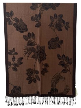 Rose Pashmina Coffee Rose Pashmina Coffee