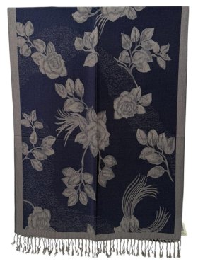 Rose Pashmina Navy Rose Pashmina Navy