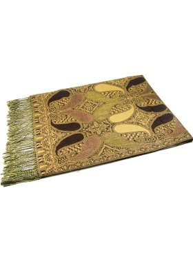 Beautiful Paisley Pashmina Bronze/Gold