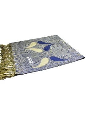 Beautiful Paisley Pashmina Blue/Yellow