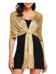 Sparkling Metallic Shawls and Wraps Champagne