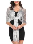 Sparkling Metallic Shawls and Wraps L. Grey