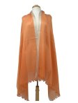 (image for) Gold Zari Border Shawl 12-pack Orange