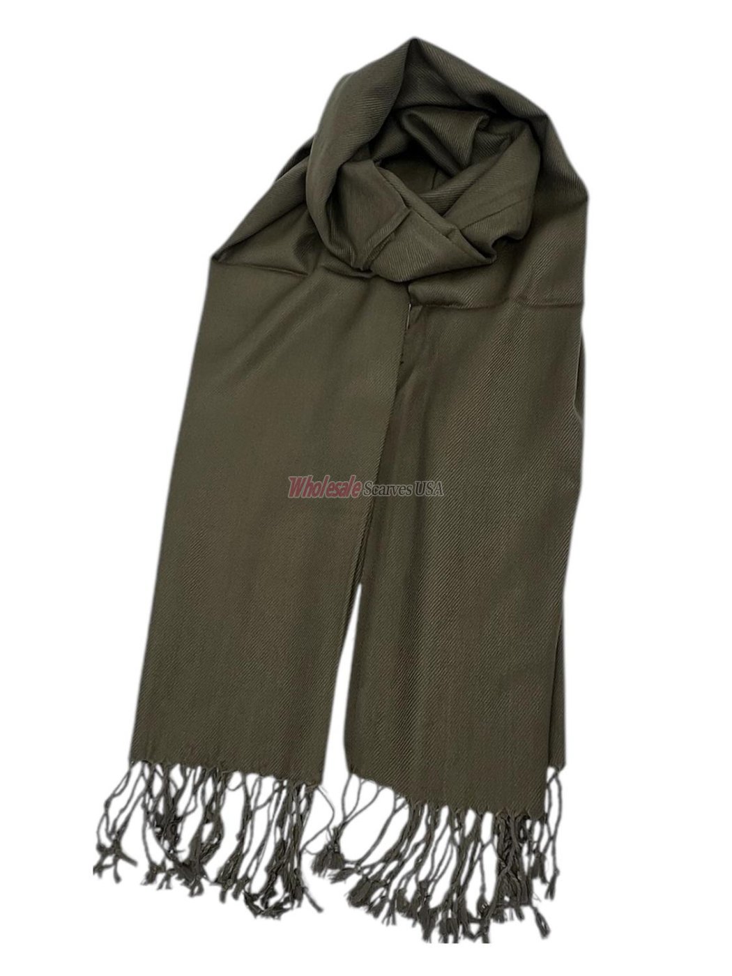 (image for) Solid Pashmina Army Green