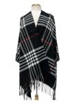 (image for) Cashmere Feel Shawl Black/White/Red