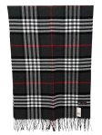 (image for) Cashmere Feel Plaid Shawl Black/Grey/Red/White