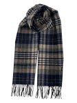 (image for) Cashmere Feel Classic Scarf Navy/White/Grey/Yellow