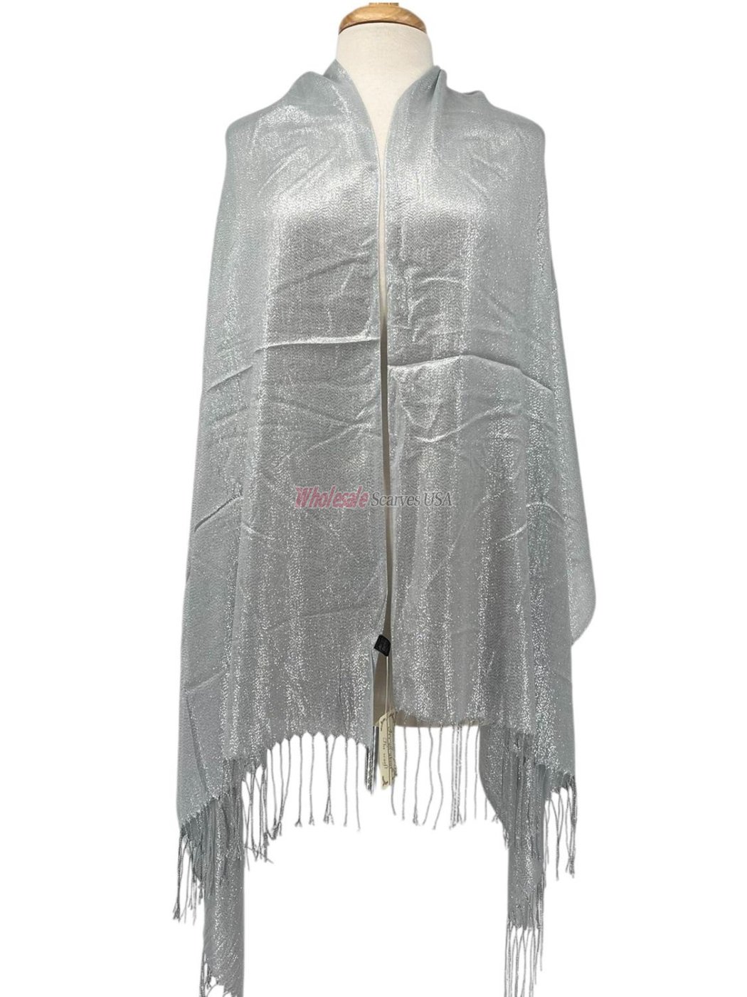 (image for) Glitter Pashmina Shawl Grey/Silver