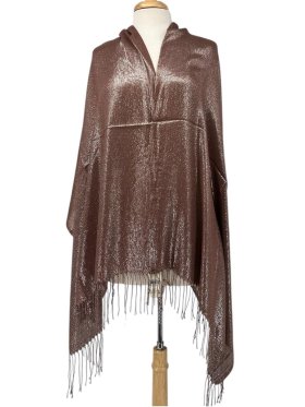 Glitter Pashmina Shawl Brown